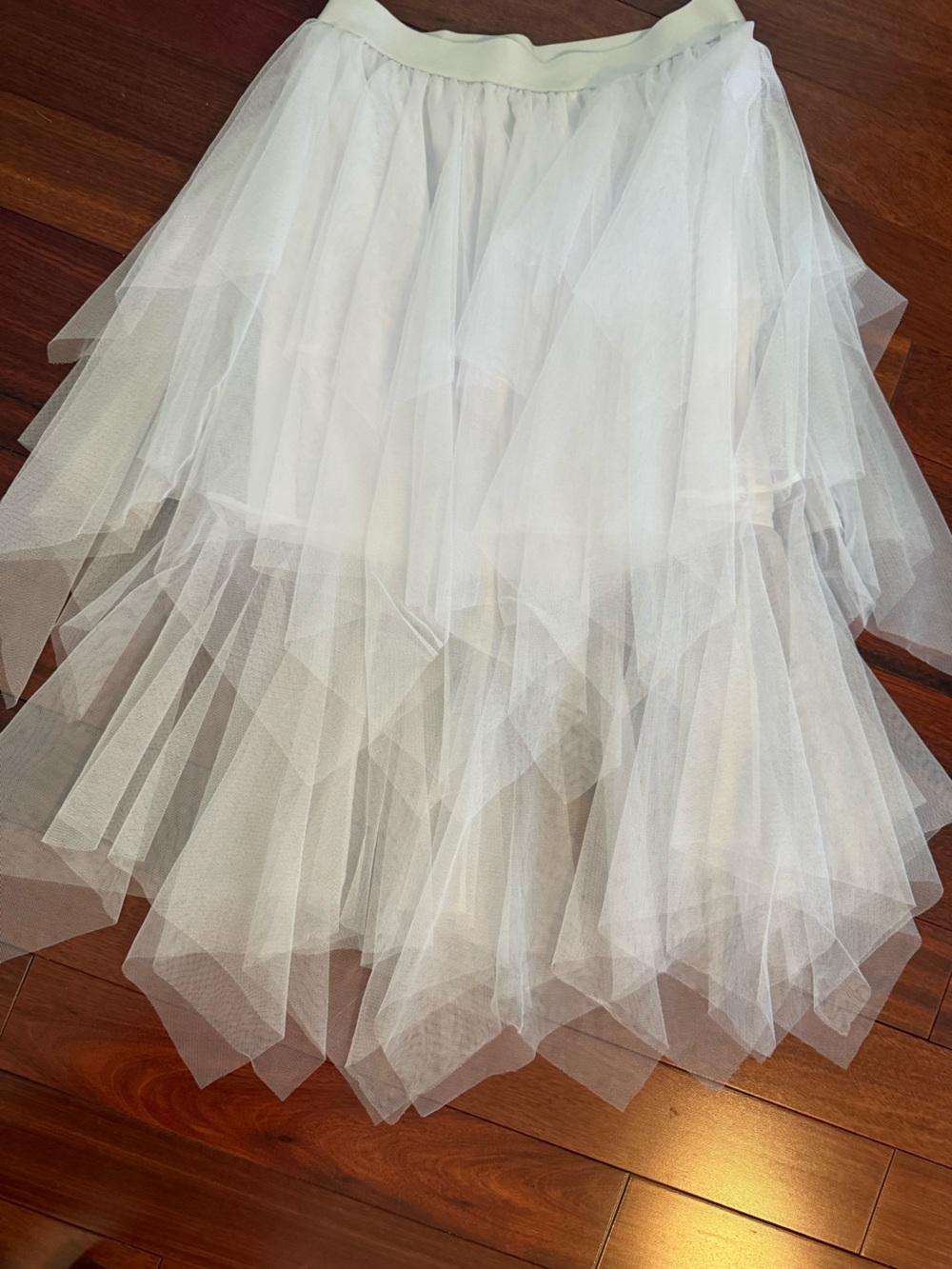Ladies Mesh Tulle Skirt SZ M Elastic Waist Layered Dancing Stage Party Summer - Picture 3 of 3